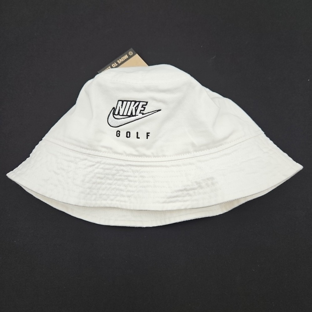 Nike Golf Apex Bucket Hat Men's Size Small Embroidered Logo White/Black New